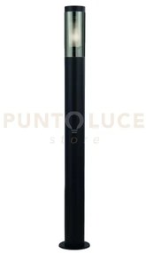 Batton outdoor post - metallo nero e policarbonato fumé