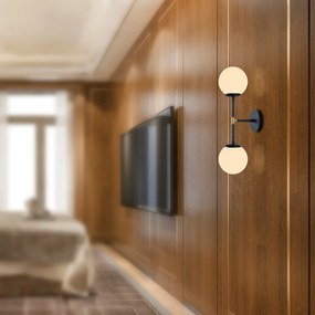 Lampada da parete nera, lunghezza 58 cm Kruva - Squid Lighting