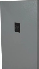 Piatto doccia in mineralmarmo 70x120 cm grigio chiaro effetto pietra con griglia e piletta sifonata