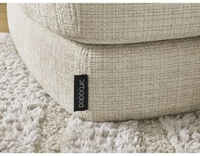 Divano angolare beige (con penisola a sinistra/con chaise lounge) con rivestimento in ciniglia Leonore – Bobochic Paris