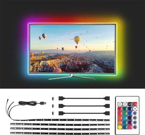 Aigostar - SET 4x Striscia LED RGB Dimmerabile 0,5m LED/2,5W/5V IP65 + tc