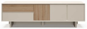 Mobile TV beige/di colore naturale con effetto rovere 180x55x45 cm Carpi – Marckeric