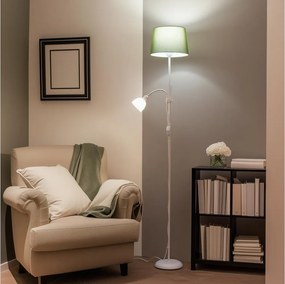 Brilagi - Lampada da terra CERIA 1xE27/100W/230V + 1xE14/25W bianca/verde