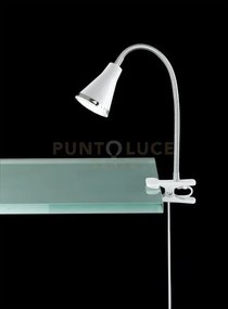 Arras lampada con pinza led c/flex bianca cm47cm led 4w 400lm 3000k