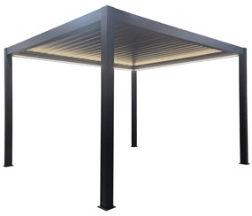 FIREBOLT - pergola bioclimatica motorizzata con led in alluminio 3 x 4 m