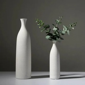 Vaso in ceramica bianco, 25 cm