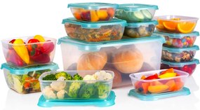 Set 13 Contenitori per Alimenti con Coperchio Ideale per Microonde e Congelatore