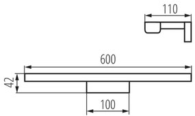 Kanlux 26687 - Illuminazione a LED per specchi da bagno ASTEN LED / 12W / 230V IP44 bianco