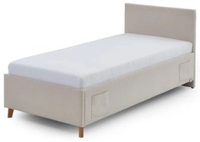 Letto da bambini beige imbottito con contenitore con rete inclusa 90x200 cm Cool – Meise Möbel