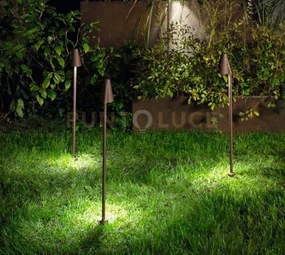 Grass single paletto da esterno led 4000k 650lm 6w ip65 corten h.82cm