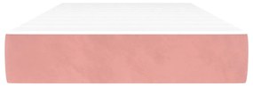Materasso a molle insacchettate rosa 90x190x20 cm in velluto
