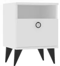 Comodino BARLO 50x40 cm bianco