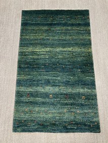 Gabbeh Tappeto persiano 80x130 Verde (Iran) Annodato A Mano