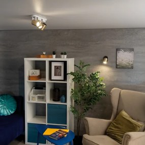 Kanlux 38960 - Faretto da parete LAURIN 1xGU10/10W/230V ottone/nero