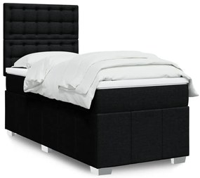 Giroletto A Molle Con Materasso Nero 90x200 Cm İn Tessuto /