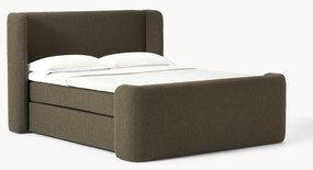 Letto boxspring in bouclé Perla