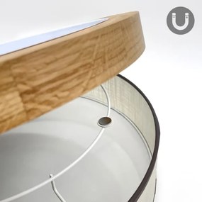 Brilagi - Plafoniera LED BELLADONNA LED/36W/230V Ø 40 cm crema/rovere