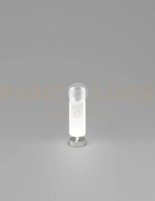 Lio lampada da tavolo p cristallo bianco nickel satinato 1 luce att...