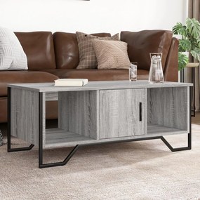 Tavolino Da Salotto Grigio Sonoma 100x51x40cm Legno Multistrato /
