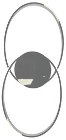 Plafoniera LED moderno Otto, argento Ø 71.5 cm, luce naturale NOVECENTO