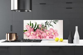 Rivestimento parete cucina Terme di fiori di orchidea 100x50 cm