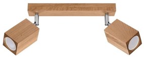 Sollux SL.1036 - Faretto KEKE 2xGU10/40W/230V quercia