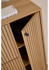 Scarpiera con ante in rovere colore naturale 99x140x35 cm Albany - Actona