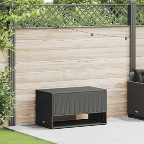 Scatola Per Cuscini Da Esterno Nero 100x55x55,5 Cm Polyrattan /