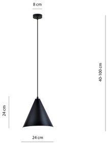 Sospensione Nordica Rebel 1 Luce In Acciaio Nero