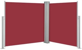 Tenda da Sole Laterale Retrattile Rossa 120x600 cm