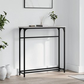 Tavolino Consolle Grigio Sonoma 75x19,5x75 Cm Legno Multistrato /