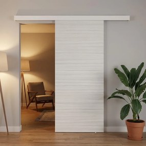 Porta scorrevole reversibile Sablé in legno palissandro, L 92.5 x H 211.5 cm, con binario Meli