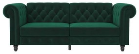 Divano in velluto verde scuro 236 cm Felix - Støraa