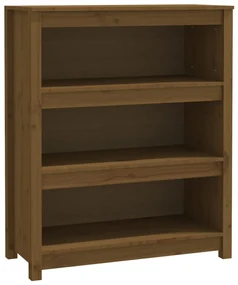 Libreria marrone miele 80x35x97 cm in legno massello di pino