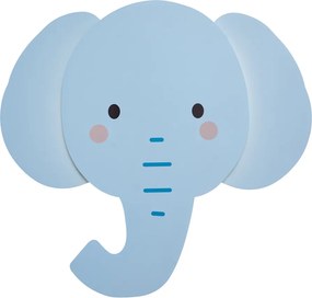 Lampada da parete per bambini blu con LED dimmerabile a 3 livelli - Ellie l'Elefante