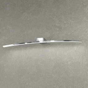 Applique Moderna Curved Metallo Cromo Diffusore Bianco Led 11,2W Naturale 70Cm
