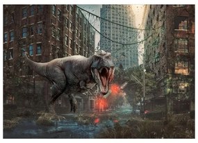 Fotomurale adesivo  Dinosaur in the City  Larghezza x Altezza Home decor 392x280