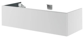 Mobile da bagno sospeso sotto lavabo L 120 x H 32 x P 48 cm bianco laccato, 1 cassetto SENSEA Neo