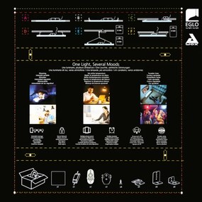 Eglo 32547 - LED RGBW Pannello da incasso dimmerabile SALOBRENA-C 34W/230V bianco + TC