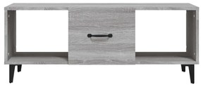 Tavolino da salotto grigio sonoma 102x50x40cm legno multistrato