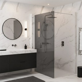 Parete doccia Rea Flexi Grey / Chrome 90