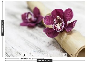 Carta da parati Legno di orchidea 104x70 cm