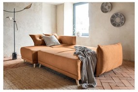 Divano letto in velluto a coste color mattone (variabile) Lazy Lukka - Miuform
