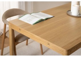 Tavolo da pranzo pieghevole in legno di quercia di colore naturale 100x200 cm Atlantic - Actona