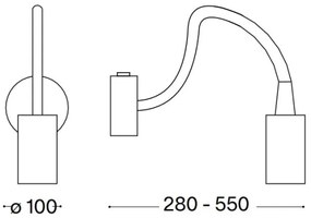 Ideal Lux - LED Flessibile piccola lampada FOCUS LED/4W/230V CRI 90 nero
