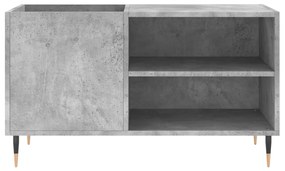 Mobile porta dischi grigio cemento 85x38x48cm legno multistrato