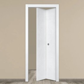Porta interna pieghevole a libro simmetrica Side in MDF colore bianco, L 70 x H 210 cm, apertura a destra