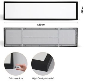 Brilagi - Lampada LED per bagno FRAME LED/50W/230V 3000/4000/6000K IP44 nera