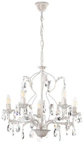 ONLI - Lampadario a sospensione con catena TERESA 5xE14/6W/230V bianco