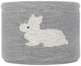 Organizer in cotone grigio Bunny, ø 16 cm - Kindsgut